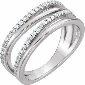 Ladies Natural Diamond Ring (I1, G-H) — Sterling Silver