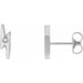 Ladies Natural Diamond Lightning Bolt Earrings (Si2-Si3, G-H) — Platinum