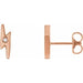 Ladies Natural Diamond Lightning Bolt Earrings (I1, G-H) — 14K Rose Gold