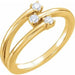 Ladies Natural Diamond Bypass Ring (I1, G-H) — 14K Yellow Gold