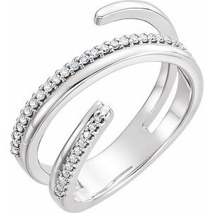 Ladies Natural Diamond Ring (I1, G-H) — Sterling Silver