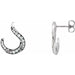 Ladies Natural Diamond Freeform Earrings — Sterling Silver