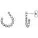 Ladies Natural Diamond Earrings — Sterling Silver