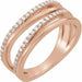 Ladies Natural Diamond Ring (I1, G-H) — 14K Rose Gold