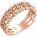 Ladies Natural Diamond Stackable Ring (I1, G-H) — 14K Rose Gold