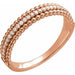 Ladies Natural Diamond Beaded Ring (I1, G-H) — 14K Rose Gold