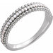 Ladies Natural Diamond Beaded Ring (I1, G-H) — Sterling Silver