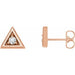 Ladies Natural Diamond Geometric Earrings (I1, G-H) — 14K Rose Gold