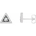 Ladies Natural Diamond Geometric Earrings (Si2-Si3, G-H) — Platinum