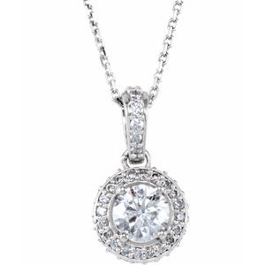 Ladies Natural Diamond Necklace (I1, G-H) — Platinum