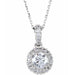 Ladies Natural Diamond Necklace (I1, G-H) — Platinum