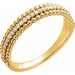 Ladies Natural Diamond Beaded Ring (I1, G-H) — 14K Yellow Gold