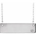 Ladies Natural Diamond Engravable Bar Necklace (I1, G-H) — 14K White Gold