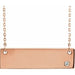 Ladies Natural Diamond Engravable Bar Necklace (I1, G-H) — 14K Rose Gold