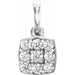 Ladies Natural Diamond Cluster Pendant (I1, G-H) — Platinum