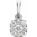 Ladies Natural Diamond Cluster Pendant (I1, G-H) — Platinum