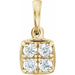 Ladies Natural Diamond Pendant (I1, G-H) — 14K Yellow Gold