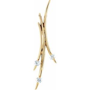 Ladies Natural Diamond Three-Stone Pendant (I1, G-H) — 14K Yellow Gold