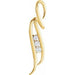 Ladies Natural Diamond Freeform Pendant (I1, G-H) — 14K Yellow Gold