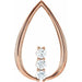 Ladies Natural Diamond Freeform Pendant (I1, G-H) — 14K Rose Gold