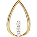 Ladies Natural Diamond Freeform Pendant (I1, G-H) — 14K Yellow Gold