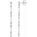 Ladies Natural Diamond Chain Earrings — 14K White Gold