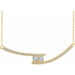 Ladies Natural Diamond Two-Stone Bar Necklace (I1, H+) — 14K Yellow Gold