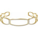 Ladies Natural Diamond Cuff 6 1/ Bracelet (I1, Sc) — 14K Yellow Gold