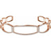Ladies Natural Diamond Cuff 6 1/ Bracelet (I1, Sc) — 14K Rose Gold