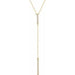 Ladies Natural Diamond Bar Y Necklace (I1, H+) — 14K Yellow Gold