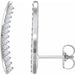 Ladies Natural Diamond Ear Climbers — 14K White Gold