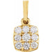 Ladies Natural Diamond Cluster Pendant (I1, G-H) — 14K Yellow Gold
