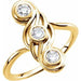 Ladies Natural Diamond Three-Stone Ring (I1, G-H) — 14K Yellow Gold