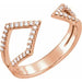Ladies Natural Diamond Geometric Ring (I1, G-H) — 14K Rose Gold