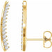Ladies Natural Diamond Ear Climbers — 14K Yellow Gold