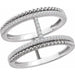 Ladies Natural Diamond Negative Space Ring (I1, H+) — 14K White Gold
