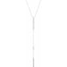 Ladies Natural Diamond Bar Necklace (I1, H+) — 14K White Gold