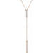 Ladies Natural Diamond Bar Y Necklace (I1, G+) — 14K Rose Gold