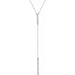 Ladies Natural Diamond Bar Y Necklace (I1, H+) — 14K White Gold