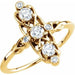 Ladies Natural Diamond Three-Stone Ring (I1, G-H) — 14K Yellow Gold