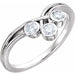Ladies Natural Diamond Three-Stone Ring (I1, G-H) — 14K White Gold