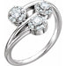 Ladies Natural Diamond Three-Stone Ring (I1, G-H) — 14K White Gold