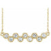 Ladies Natural Diamond Bezel-Set Bar Necklace (I1, G-H) — 14K Yellow Gold