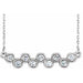 Ladies Natural Diamond Bezel-Set Bar Necklace (Si2-Si3, G-H) — Platinum