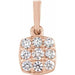 Ladies Natural Diamond Cluster Pendant (I1, G-H) — 14K Rose Gold