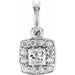 Ladies Natural Diamond Pendant (I1, G-H) — 14K White Gold