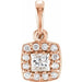 Ladies Natural Diamond Pendant (I1, G-H) — 14K Rose Gold