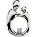 Ladies Natural Diamond Mother and Child® Slide Pendant — 14K White Gold