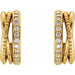 Ladies Natural Diamond Hoop Earrings (I1, G-H) — 14K Yellow Gold