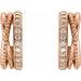 Ladies Natural Diamond Hoop Earrings (I1, G-H) — 14K Rose Gold